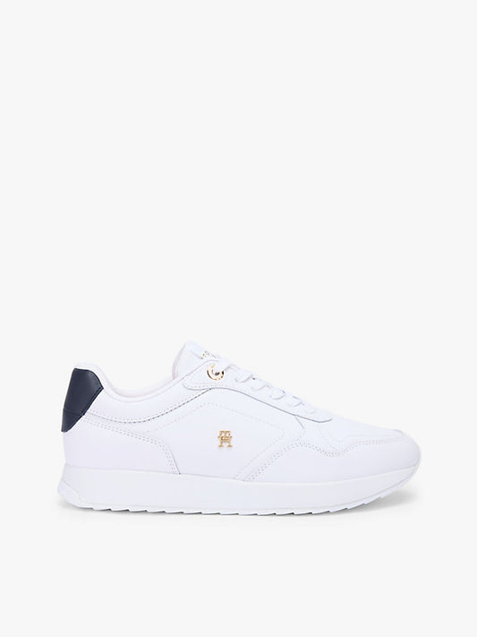 Monogram Plaque Leather Trainers