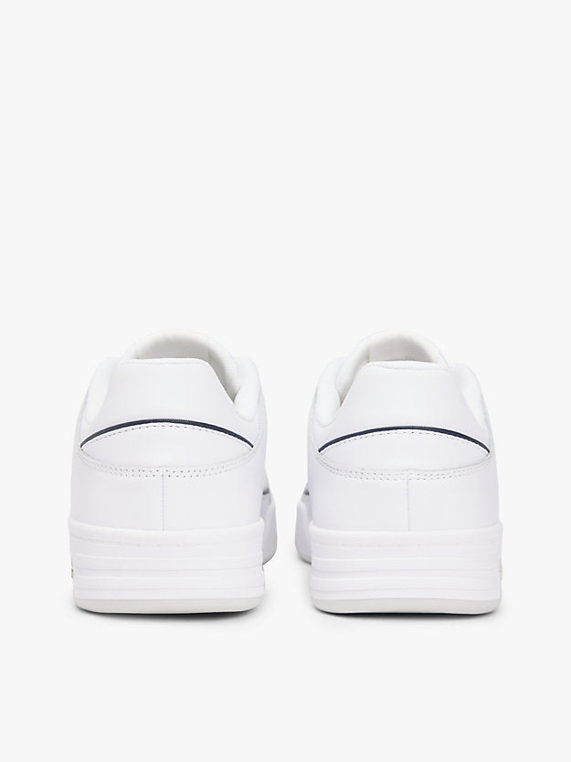 Leather Mixed Texture Cupsole Trainers