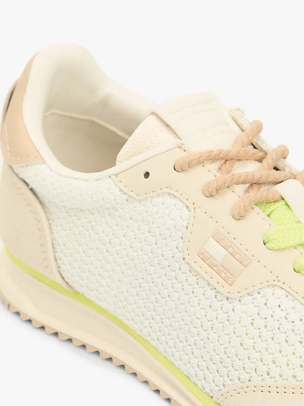 Low Profile Mixed Texture Knit Trainers