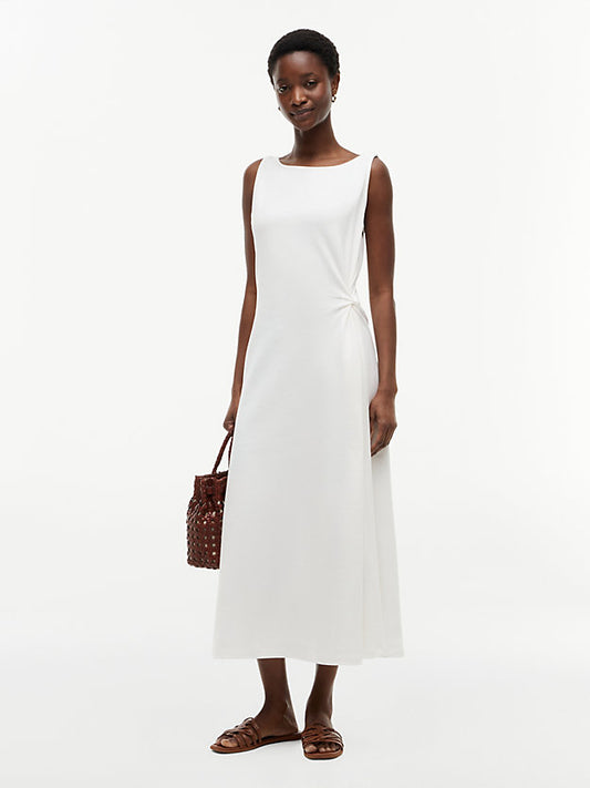 Knot Interlock Knit Midi Dress