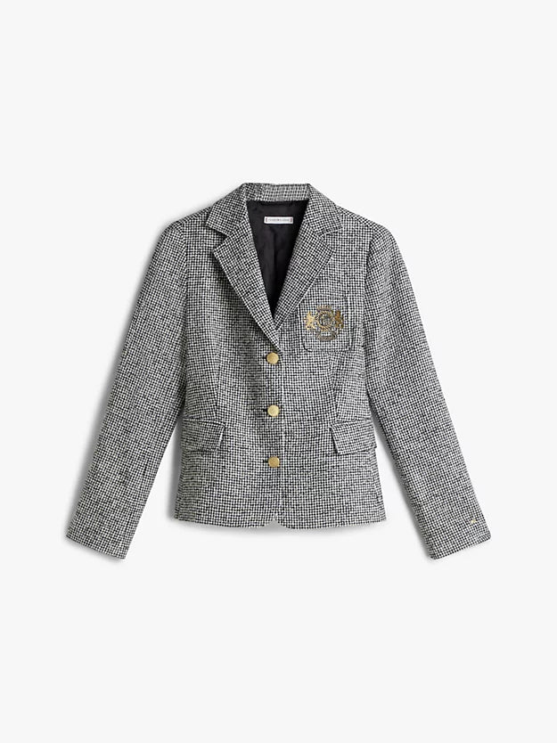 Festive Slim Fit HoundstooWool Blend Blazer