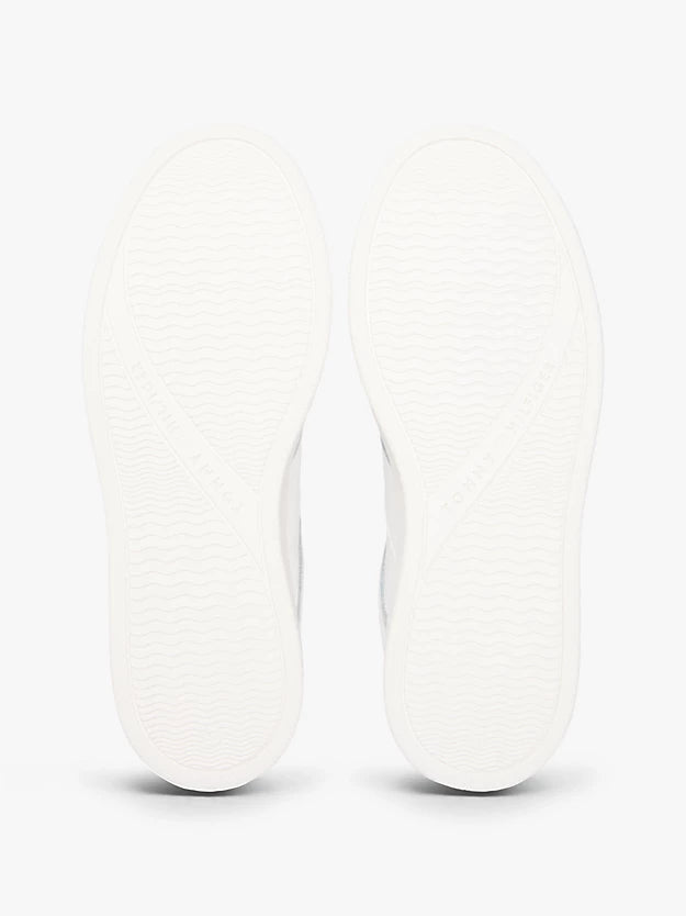 Debossed Monogram Leather Court Trainers