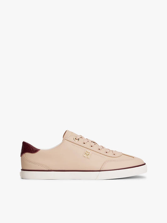 Leather Monogram Lace-Up Trainers