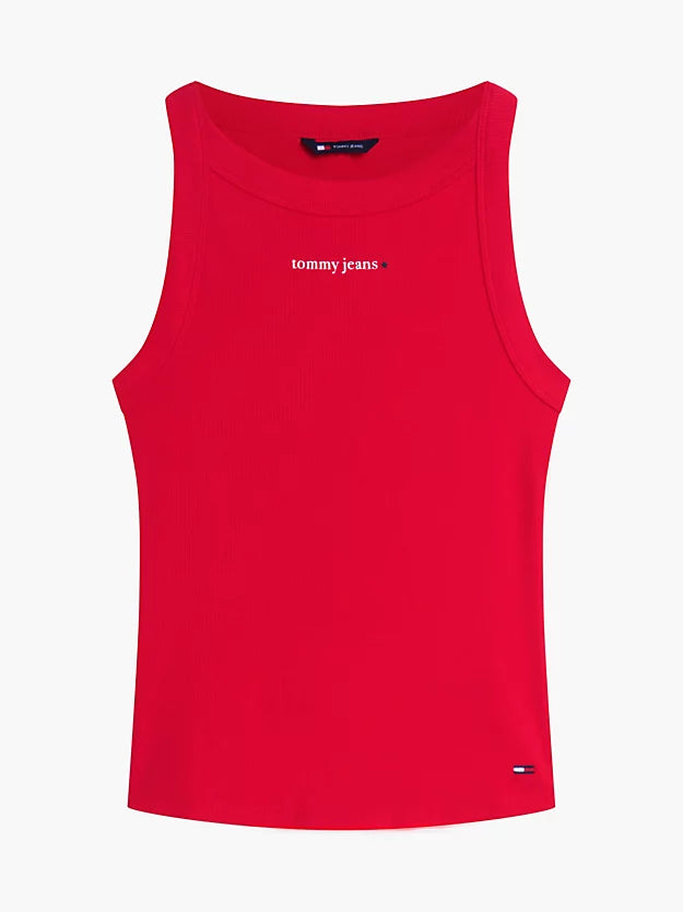 Logo Ribbed Slim Tank Top