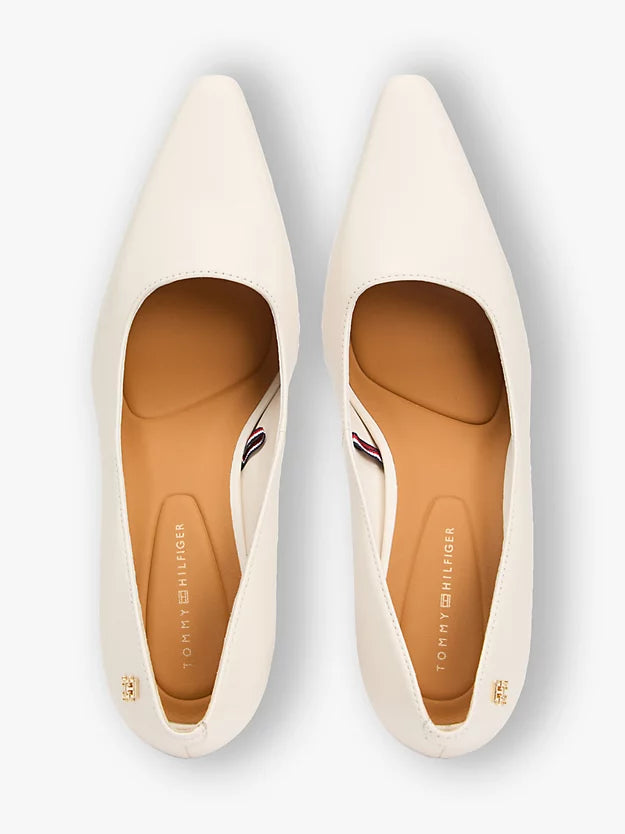 Monogram Plaque Leather High Heels