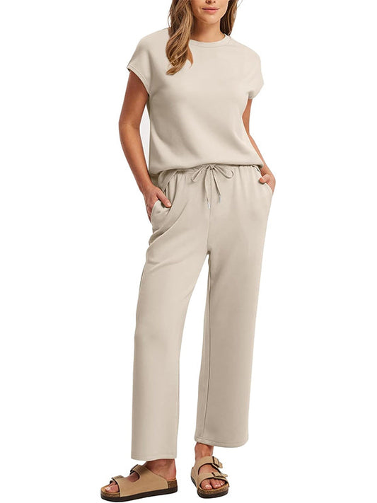 ⏰ LETZTER TAG 50% SPAREN 💥 Damen Sommerurlaub Outfits Flügelärmel Oberteile Lounge-Sets