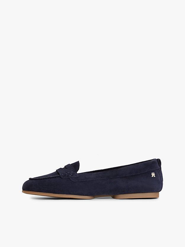 Monogram Flexible Suede Loafer Ballerinas