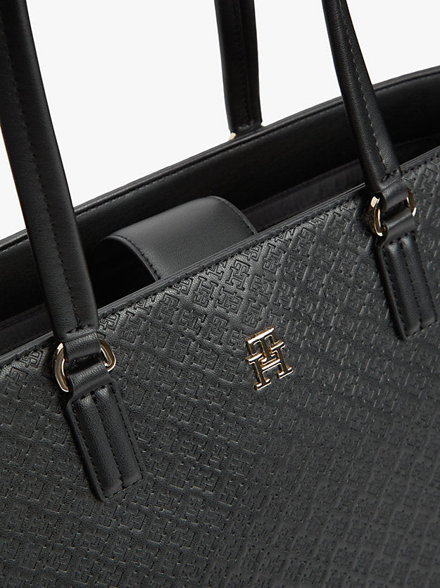 Embossed Monogram Tote Bag
