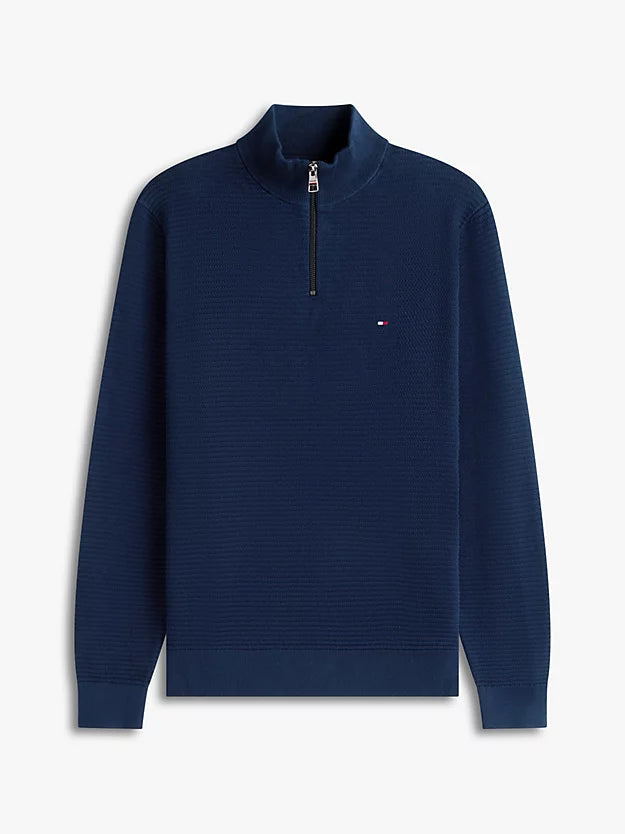 Quarter-Zip Mock Neck Jumper