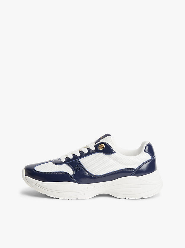 Monogram Mixed Texture Leather Trainers