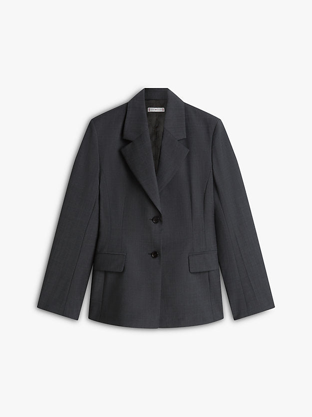 Check Slim Fit Wool Blend Blazer