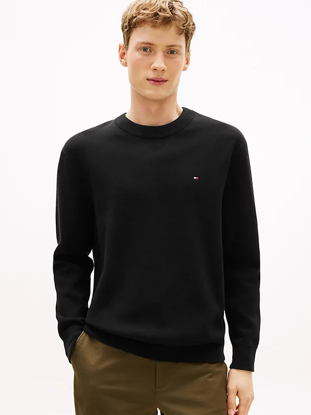 Flag Embroidery Crew Neck Relaxed Jumper