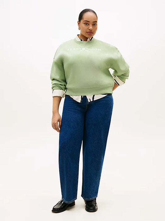 Curve Logo Flex Fleece Relaxed Sweatshirt