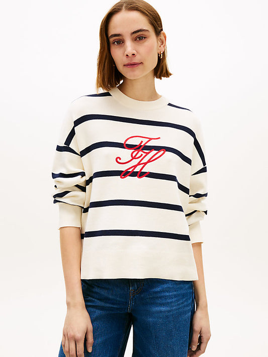 Premium Knit Logo Embroidery Relaxed Jumper