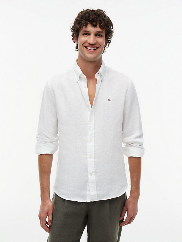 Regular Fit Washed Pure Linen Shirt