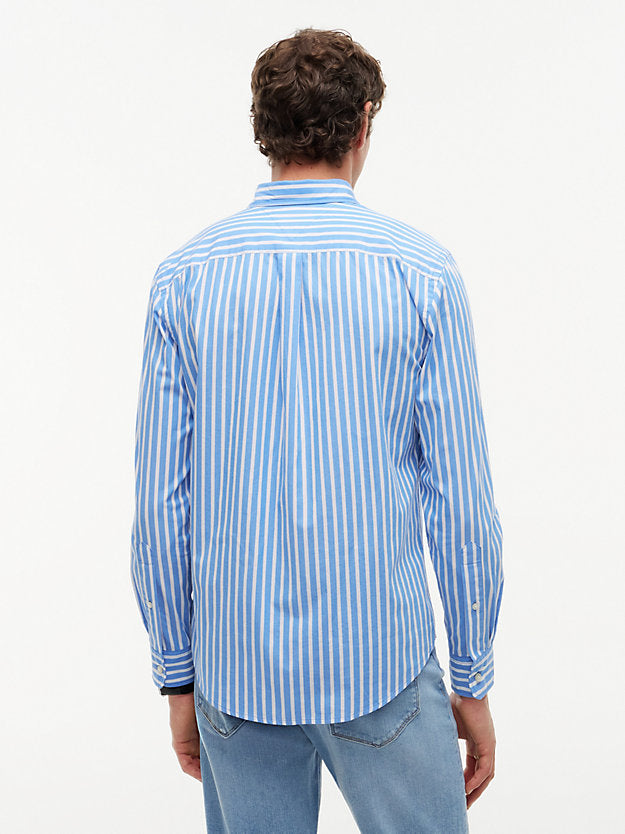 Regular Fit Flex Stripe Poplin Shirt
