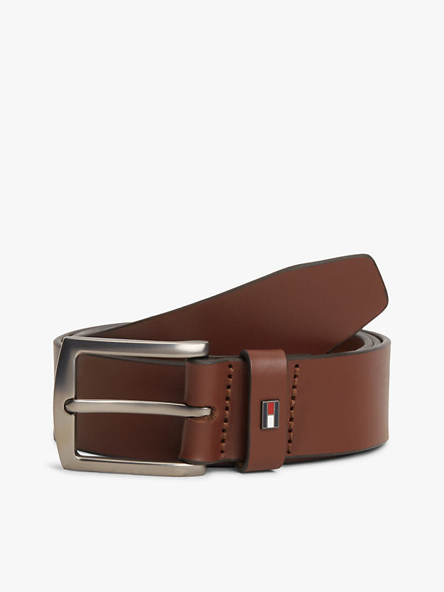 Denton Enamel Flag Leather Belt