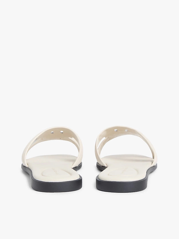 Leather Monogram Strap Mules