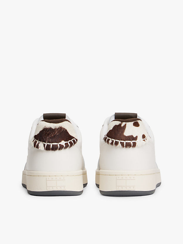 Archive Court Cow Print Leather Trainers