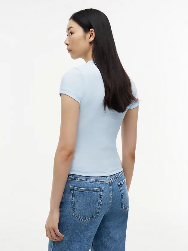 Logo Ribbed Slim T-Shirt