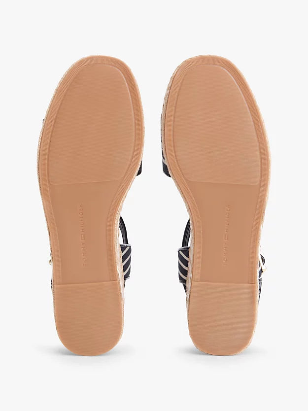 Breton Stripe Platform Wedge Espadrilles