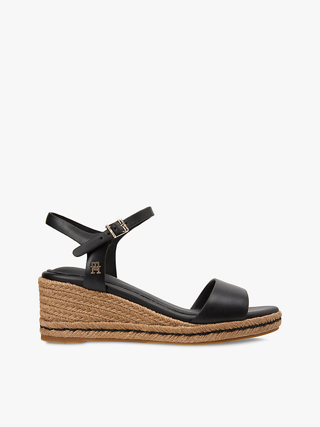 Monogram Leather Wedge Espadrilles