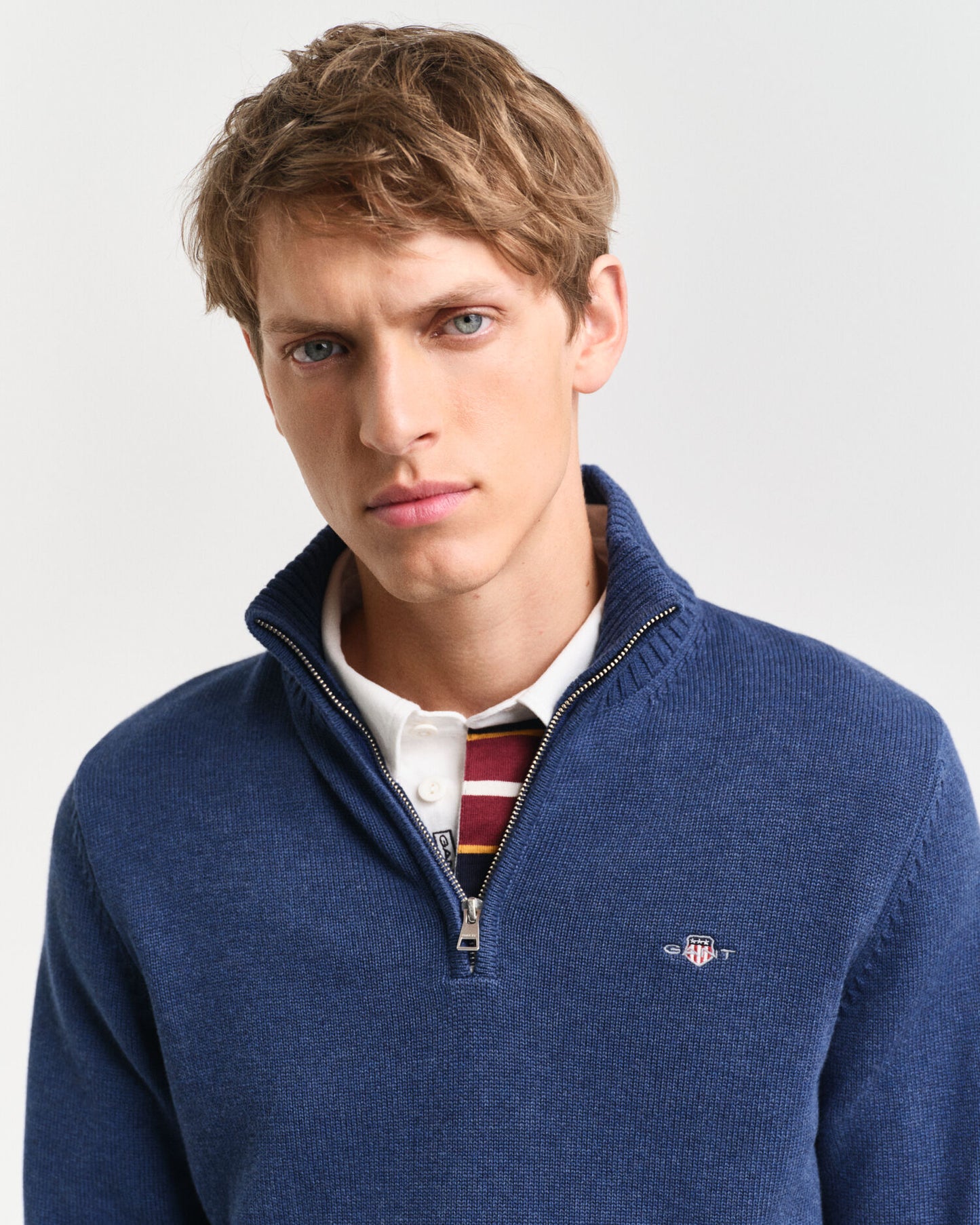 Casual Cotton Half-Zip Sweater