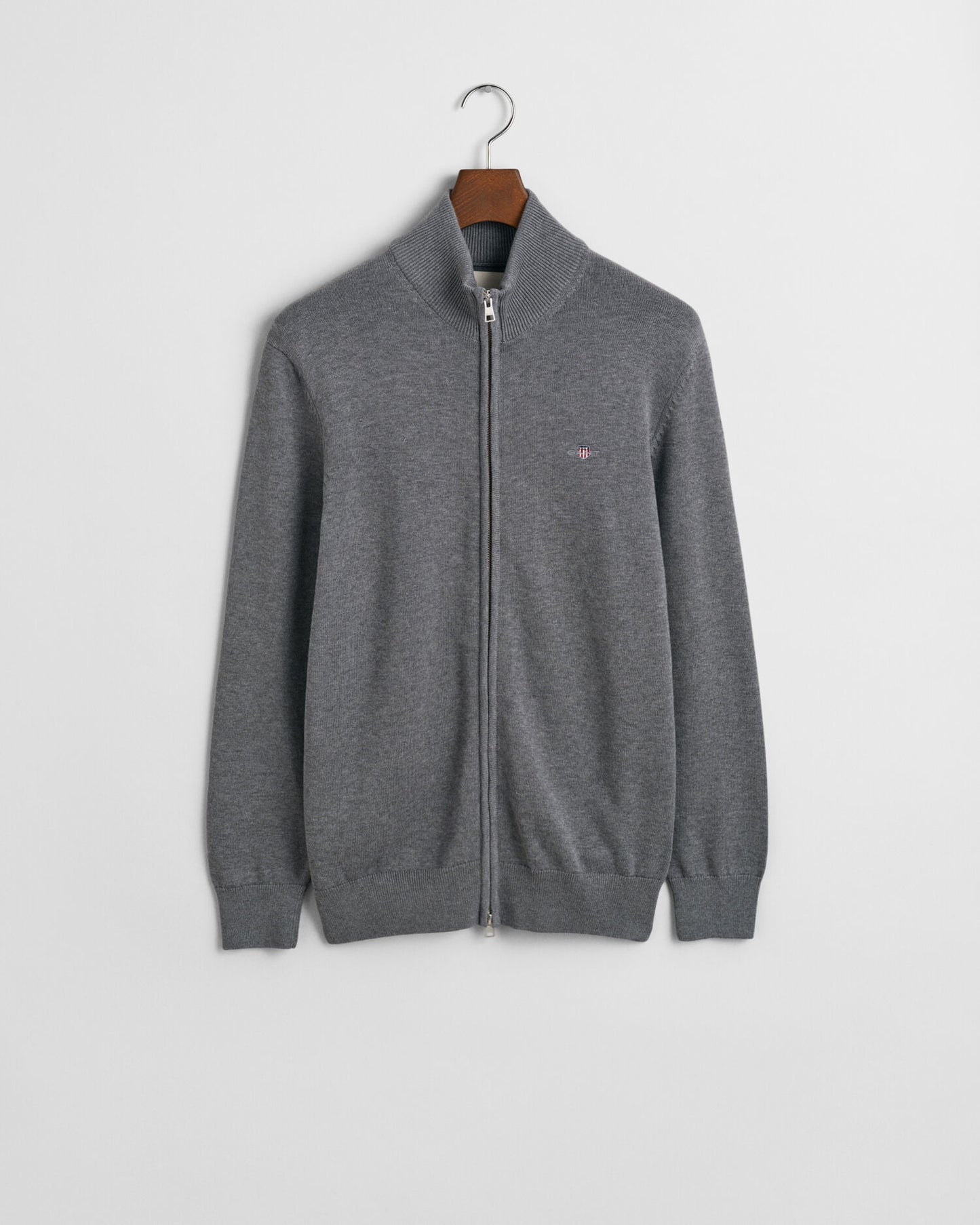 Casual Cotton Zip Cardigan