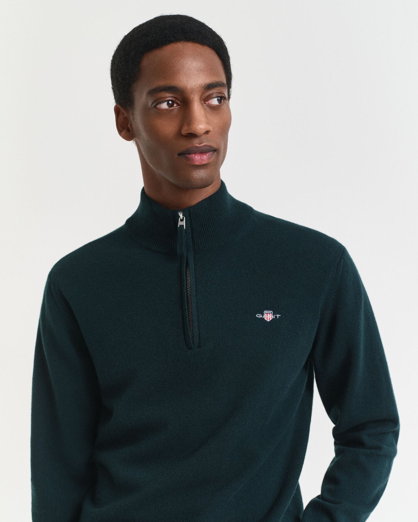 Superfine Lambswool Half-Zip Sweater