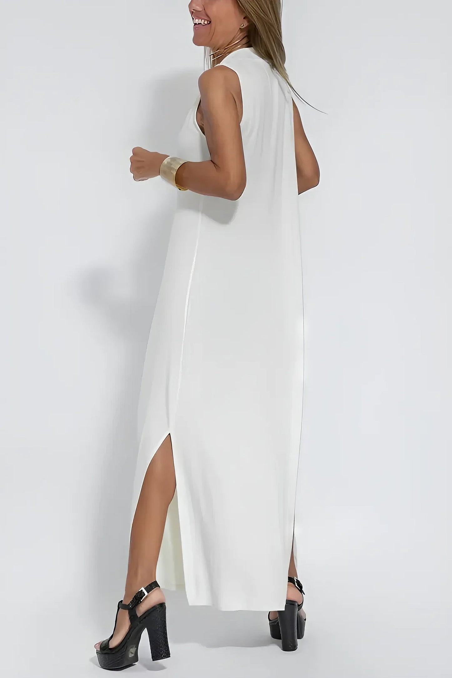 Elegant Long Dress + Matching Cardigan